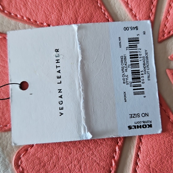 LC Lauren Conrad Fruit Orange Crossbody Purse. NWT - Picture 8 of 8